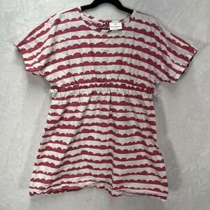 Hanna Andersson Pullover Scallop Top Girls 10 Waist Tie Keyhole Back